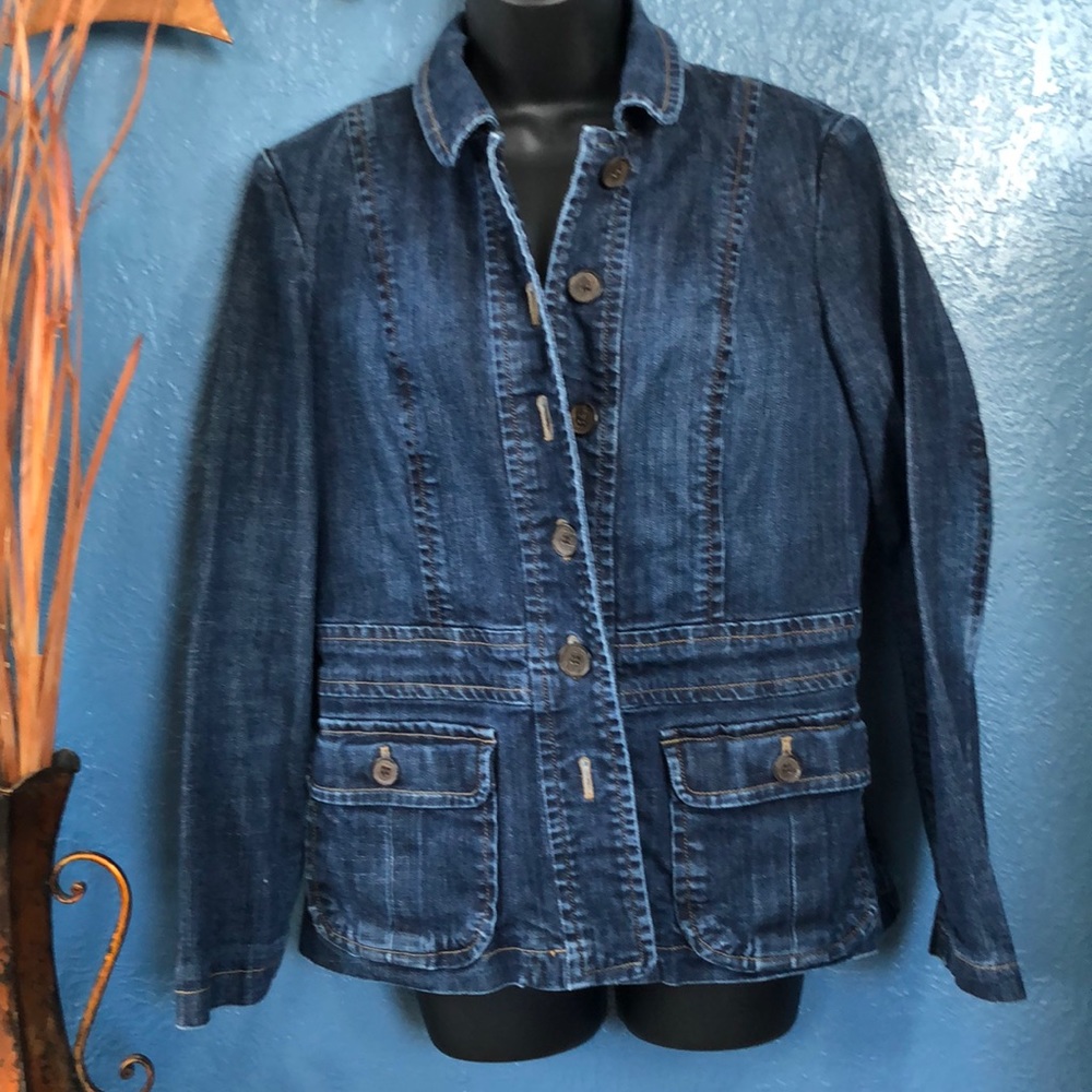 🔥Lands End premium Denim Blazer Like Jacket